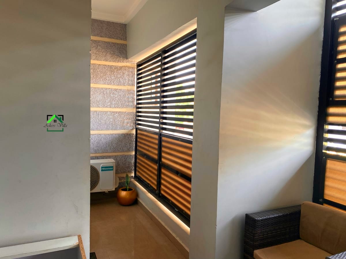 Asher's Villa hallway - Stylish corridor with premium window treatments and elegant design